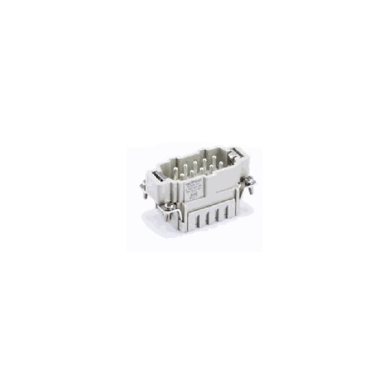 Insert HE, Raccordement à Sertir, mâle, 10 pin, 16A, Polycarbonate, 10B 